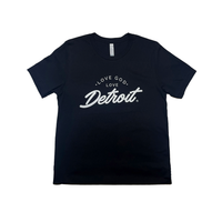 Love God Love Detroit Classic Navy Blue Unisex T-Shirt