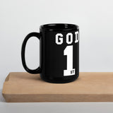 God 1st Black Glossy Mug