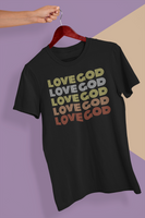 Love God Repeat Retro T-Shirt