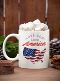 Love God Love America Mug