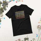 Love God Repeat Retro T-Shirt