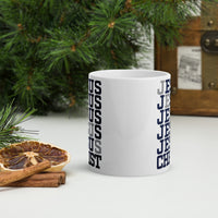 Power In The Name Of Jesus Mug-Navy/Gray Logo