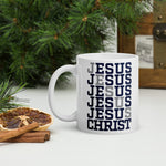 Power In The Name Of Jesus Mug-Navy/Gray Logo