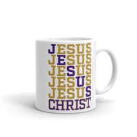 Power In The Name Of Jesus Mug-Gold/Purple Logo