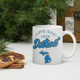 Love God Love Detroit Mug